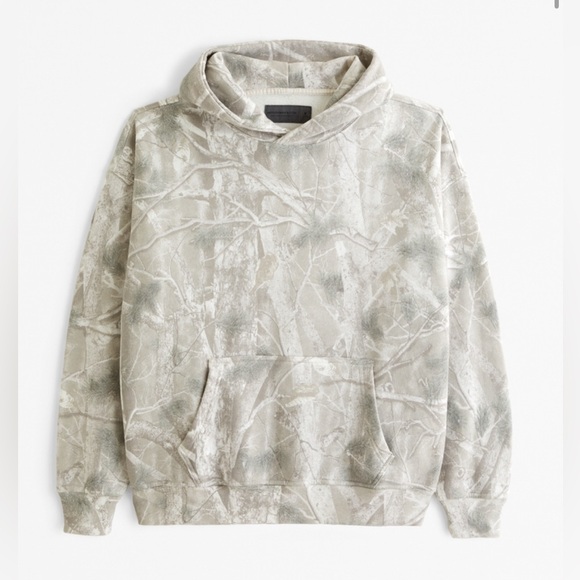 Abercrombie & Fitch Essential Hoodie - Light Gray Camo - Medium - Picture 1 of 1